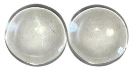 12 mm glas cabochon transparant, per 2 stuks