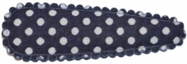 kniphoesje katoen donkerblauw met witte stip 5 cm. Per 10 stuks.