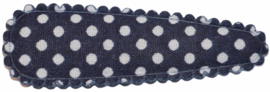 kniphoesje katoen donkerblauw met witte stip 5 cm
