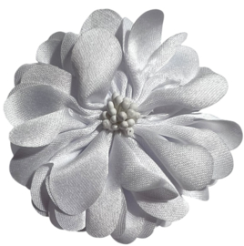 Stoffen bloem 5 cm wit