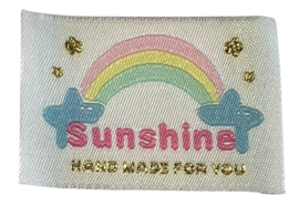 Labeltje geweven sunshine 50x36 mm