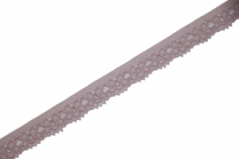 Elastisch kant mauve 10mm, per halve meter