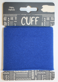 Cuff uni kobaltblauw 7x110 cm