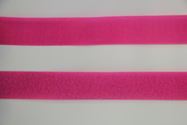 Klittenband 25 mm fuchsia, per 0,5 meter