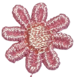 Kanten bloemetje roze/zalm 15mm