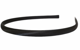 Diadeem / Haarband 10 mm satijn kleur zwart