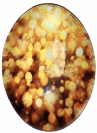 Glas cabochon sparkles gold 18 x 25 mm