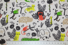 Katoen: wild animals beige , 145x150 cm coupon