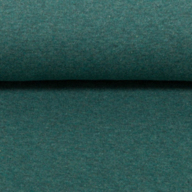 Boordstof: melange groen (Swafing kleur 1563) 48 cm rondgebreid, per 25 cm