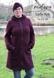 Farbenmix papier naaipatroon mantel Lady Aya maat 32-58 Mia Luna
