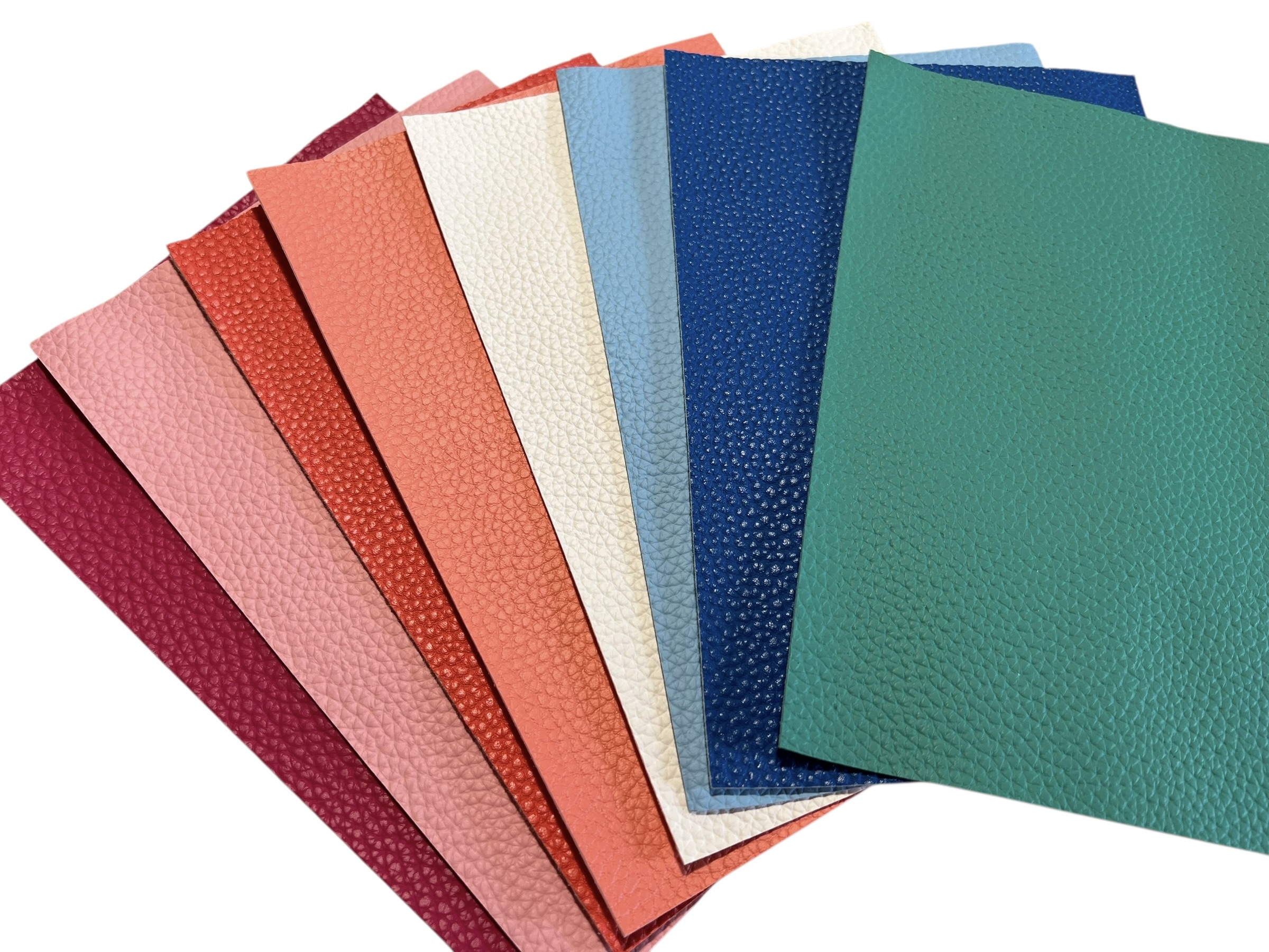 8x PU leer A5 lapjes; diverse kleuren