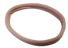 Elastisch haarbandje nylon zachtroze, soepel