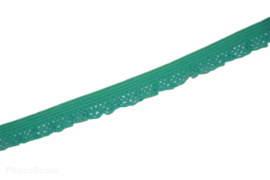 Elastisch kantje turquoise 12mm, 395 cm