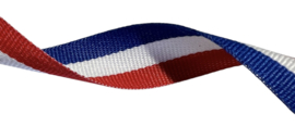 Rood-wit-blauw Nederlandse vlag grossgrain band 15 mm, per meter