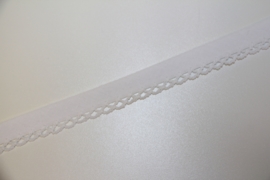 Biaisband met kant wit -195 cm stuk