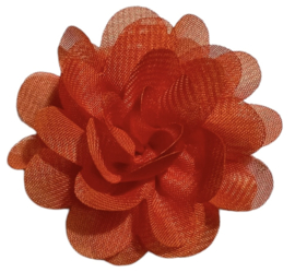 Stoffen bloem 5 cm oranje