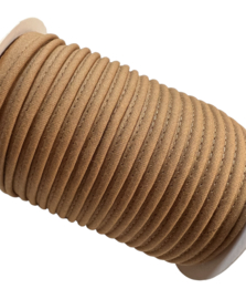 Piping/ paspelband caramel 10mm, per 0,5 meter