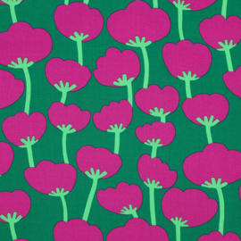 Lenzing Ecovero: POPPIES DARK GREEN by NERIDA HANSEN, per 25 cm