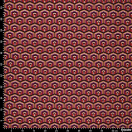 Punta di roma half diamonds foil oker/paars/roze, per 25 cm