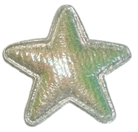 Applicatie shiny sterretje 24 mm wit