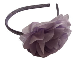 Haarband bloem glitter lila