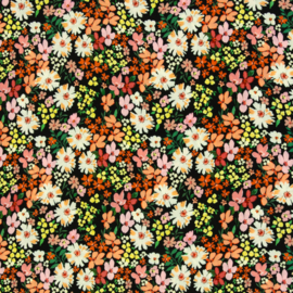 Viscose (geweven): Mails gebloemd, per 25 cm