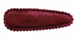 Kniphoesje fluweel bordeauxrood,  5 cm