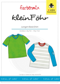 Farbenmix papier patroon KleinFohr ( basic jongensshirt)  86/92 - 146/152