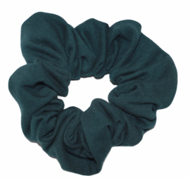 Scrunchie effen donkergroen