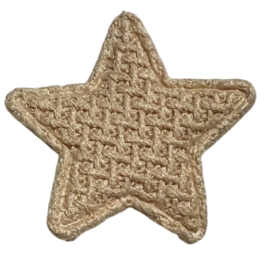 Ster met wafeltje 32 mm beige