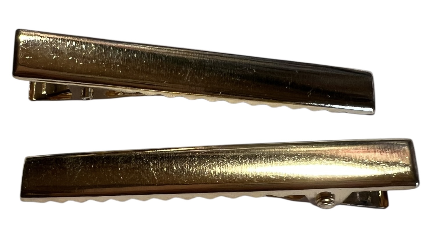 Alligator haarspeldje rechthoek light-gold 55 x 8 mm, per  stuk