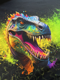 Panel French terry tricot: Electric dino's 75x150 cm Stenzo