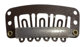 Anti slip haarclipje donkerbruin 32 mm