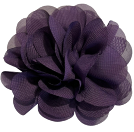 Stoffen bloem +/- 10 cm paars