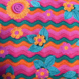 French terry tricot digitale print: Flowery knit (Stenzo) per 25 cm