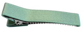 Alligator haarclipje 50x10 mm met stof bekleed; lichtgroen