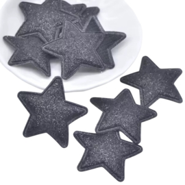 Ster glitter zwart 34 mm