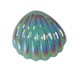 Flatback schelp met parelmoer glans 20mm, lichtblauw