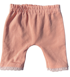 Legging/ broekje babyborn pop 43 cm: effen zalm
