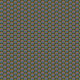 Katoen poplin: Little Abstract Flower Dark Brown (Qjutie), per 25 cm