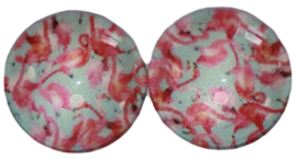 Glas cabochon flamingo's 18 x 25 mm