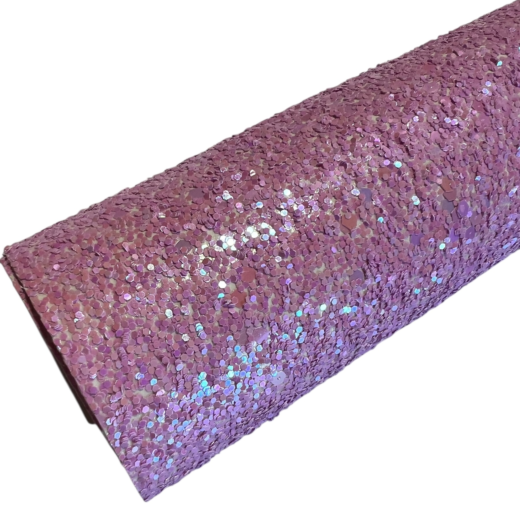 PU leer A4 lapje; glitter snoepjes roze