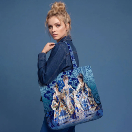 Tassenpaneel: Delft blue elegance, 112x150 cm