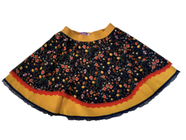 Babycord: digital print flowers navy, per 25 cm