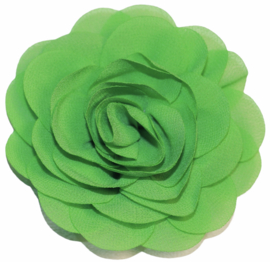 Stoffen bloem 8 cm groen