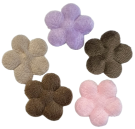 Bloem pluche lichtroze 30 mm