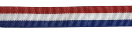 Rood-wit-blauw Nederlandse vlag grossgrain band 15 mm, per meter