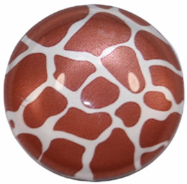 Glascabochon 20mm: giraffeprint