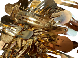 Klik-klak haarspeldjes licht goud  4,8 cm, 113 stuks