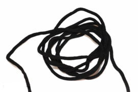 Mondkapje elastiek rond zwart 3mm, per 10 meter